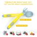 Vicloon Baby Utensils Spoon Fork Set 4pcs - Easy Grip Toddler Cutlery Feeding Set in Pink-Yellow Powder-blue - Buy Online on GoSupps.com