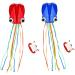 SINGARE Large Octopus Kites, Long Tail Beautiful Easy Flyer Kites Beach Kites, Good Kites for Kids and Adults Easy to Fly(Red+Blue)