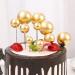 40 PCS Gold Ball Cake Topper Set for Birthday, Baby Shower, Wedding Decoration - Buy Online on GoSupps.com