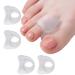 4 PCs toe separators toe spreaders overlapping toes gel toe separators big toe separators transparent silicone toe separator