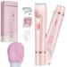 NNBWLMAEEZZSGGTUYU 2025 New Glow Aura Womens Shaver GlowShave 2in1 Body Shaver for Women Bikini and Face Trimmer for Women Groin Trimmer for Men Wet and Dry IPX7 Waterproof and Easy Pink