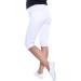MijaCulture Maternity Capri Pants Short 4090 in White - Relaxed Fit for Comfort - Buy Online on GoSupps.com