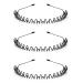 Hair Bands for Men Non-Slip Sports Fashion Headband Mens Metal Hair Band Hair Hoop for Outdoor Sports Weddings Daily Wear (3 Pieces) 3pcs-S1