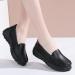 Nursgram Women's Nursing Work Shoes 9.5 Black - Slip Resistant, Lightweight Leather Loafers for Healthcare & Food Service - Buy Online on GoSupps.com