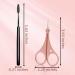 Eyebrow Scissors Facial Hair Scissors with Brush Nose Hair Beard Grooming Cuticle Scissors Eyebrow Brow Shaping Scissor for Men and Women - Rose Gold - Buy Online on GoSupps.com