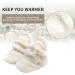 EDOTON Unisex Newborn Winter Boots - Non-Slip Sole, Adjustable Bootie Sock 6-12 Months, White - Buy Online on GoSupps.com
