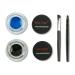 Frola 2 In 1 Long-wear Gel Eyeliner Smudge-proof & Waterproof  Last for All Day Long  2 Pieces Eye Makeup Brushes Included (4 Black+Blue)