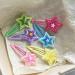 xbiez Girly Snap Clip Hairpin Y2K Girls Headdress Hair Accessories Delicate Star Color Block Mini Jelly Star Hairpin - Buy Online on GoSupps.com
