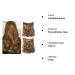 Buy Silk-Co Light Brown Hair Extensions - Adjustable Invisible Cord & Rubber Band - 40cm Synthetic Corrugated for Women - Buy Online on GoSupps.com