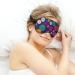 Colorful Flowers Sleep Mask for Women | Adjustable Eye Shades Cover with Elastic Strap - Perfect for Travel & Relaxation - Buy Online on GoSupps.com