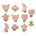 10-Pack Wooden Pacifier Clips - Safe & Non-Toxic Nucky Clips for Newborns | Adorable Pacifier Chain Holders - Buy Online on GoSupps.com
