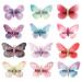 Glitter Butterfly Hair Clips 3D Sparkle Hair Clip for Girls Women Hair Accessories 12 Pieces (1 Pack)