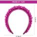 Hapdoo Hot Pink Pearl Headbands for Women Wide Padded Hair Hoop with Faux Pearl for Gift Bling Valentine Hairbands Hair Accessories for Women Girls - Buy Online on GoSupps.com