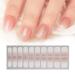 20pcs Nail Wraps Self Adhesive Gel Nail Stickers Gel Nail Wraps Natural Pink White Ombre Gel Nail Strips Stick on Nail Polish Wraps for Women