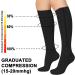 Evolyline 2 Pairs Zipper Compression Socks - Medical Graduated Support 15-20 mmHg for Men and Women - Varicose Veins, Flight, Pregnancy - Black XXL - Buy Online on GoSupps.com