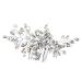 Bride Hair Accessories Lightweight Wedding Hair Clip Floral Leaf Bridal Hair Comb Exquisite Wedding Hair Clip Multipurpose Diamond Hair Accessories for Women Girls Sliver