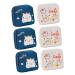 Healeved 6 pieces napkin storage bag mini-money exchange large capacity Make-up bag Change holder cotton pockets pockets portable white marinex3stk 12.5x12cmx3pcs