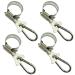 Eachave 4 Pack Boat Flag Pole Clips Pontoon Flag Pole Kit Rail Mount for 0.75-1.2 Inch Diameter Flagpole with Carabiner Clamp