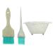 Vaguelly Kit de Coloration Capillaire Professionnel Vert Comprenant Bol Teinture Pinceau pour Teinture Capillaire Poils Souples pour Salon Barbier et Usage Domestique