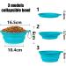 SLSON 2-Part Foldable Dog Bowls - Travel & Camping 600ml Lightweight Plastic for Dogs & Cats | Blue & Green - Buy Online on GoSupps.com