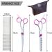 DKDDSSS 4 Pieces Dog Grooming Scissors Pet Grooming Scissors with Safety Round Tip Pet Dog Cat Curved Grooming Shears Scissors Professional Thinning Shears Grooming Comb for Dogs and Cats (Pink) - Buy Online on GoSupps.com