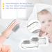 Silicone Baby Teether and Toothbrush Set - Set of 3 Infant Training Finger Toothbrushes with Storage Case - Blue - Buy Online on GoSupps.com