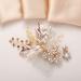 SWEETV Gold Bridal Hair Comb | Rhinestone Wedding Clip | Crystal Flower Headpiece - Buy Online on GoSupps.com