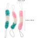 3pcs Long Shower Mesh Pouf Set | Soft Bath Sponge Balls for Luxurious Cleaning - Buy Online on GoSupps.com
