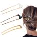 French Style Hair Clip Hairpin Fork 3 Pieces Bowl Hairpin Metal Hair Pin Metal U-shaped Hairpin U Shape Hair Sticks Metal Hair Fork Metal Hair Clips