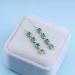 Vintage Crystal Emerald Threader Earrings | Long Tassel Dangle & Square Stud Earrings | Gold Bar Pull Through Jewelry for Women - Buy Online on GoSupps.com