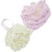 6 Pcs Flower Bath Balls - Exfoliating Mesh Sponge & Shower Scrubber for Travel | Soft Nylon Bath Towel & Back Washer Massage Brush - Buy Online on GoSupps.com