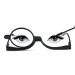 MMOWW Makeup Reading Glasses Magnifying Makeup Glasses for Womens with Flip-Down Single Lens Rotating Glasses (Black 1.5) Black 1.5 x