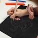 Longtereen 100 Sheets Carbon Paper for Tracing Patterns - Black Graphite Paper for Wood, Paper, Canvas Crafts - Buy Online on GoSupps.com