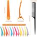 PROUSKY 12-Piece Hair Sectioning Clips and Pin Tail Comb Set - Perfect for Home Hairdressing and Salon Styling - Multicolor Plastic Clips for Women and Girls - Buy Online on GoSupps.com
