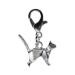 Miniblings cat charm zipper pull animal origami silver - handmade fashion jewelry i chain pendant silver -plated - beggar pendant beggar bracelet - trailer for bracelet