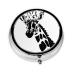 Black and White Girafferound Pill Box 3 Compartment Round Pill Box Organizer Portable Travel Pill Box for Traveling.