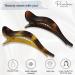 Parcelona French Brill Beak Celluloid Hair Claw Clips - Tortoise Shell/Brown (Set of 2) - Buy Online on GoSupps.com