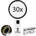 Pineapple LLC Magnifying Glass with Light  30X Handheld Large Magnifying Glass  Lighted Magnifier with 12 LED Lights for Reading  Macular Degeneration  Seniors  Gifts for Elderly  White - Buy Online on GoSupps.com