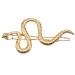 cuhair 1 Piece Vintage Snake Hair Clip Hair Clip Hair Accessories for Women Girls Punk (Gold)