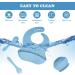 Vicloon Silicone Baby Feeding Set - 4Pcs Weaning Set with Suction Plate, Bib, Spoon & Fork | BPA-Free Toddler & Kids Bowl Set - Blue - Buy Online on GoSupps.com