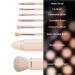 8-in-1 Retractable Makeup Brush Set | Travel Size Loose Powder, Angled, Eyeshadow, Beauty Sponge, Foundation & Lip Brushes | Portable Pink Set - Buy Online on GoSupps.com