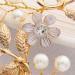 JUSTUSNX Gold Bride Flower Hair Accessories Pearl Crystal Headpiece Wedding Hair Pins Bridal Hair Piece for Women and Girls - Buy Online on GoSupps.com