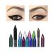 Xiahium 1PC Gel EyeLiner Matte Shimmer Long Lasting Waterproof Strong Pigmented Sumdge-proof Colorful Cat Eye Makeup Pencil 1 Count (Pack of 1) A01-Black