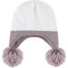 KAKU NANU Toddler Winter Hat with Double Pom Pom | Fleece Lined Beanie for Baby Boys and Girls 1-2 Years - Dark Purple - Buy Online on GoSupps.com