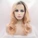 BGHJUE Pink Oblique Large Waves Long Curly Wig - European & American Style Front Lace Full Wig - Buy Online on GoSupps.com