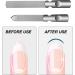 RTRTGS Set of 2 Nail File Set Stainless Steel Professional Nail Files Metal Double-Sided with Non-Slip Handle Leather Bag Fine / Coarse Nail File for Manicure - Buy Online on GoSupps.com