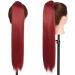 Shop Synthetic Pferdeschwanz Hair Extension - 58.5 cm Smooth Maroon & Dark Red Clip-In Ponytail for Women - Buy Online on GoSupps.com