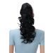 CAISHA 40 cm Butterfly Clamp Ponytail Hair Extension - Wavy Black Hair Braid #1 H201 for Voluminous Style - Buy Online on GoSupps.com