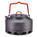 Bulin Camping Kettle 2.2L/1.6L Aluminum Alloy Open Campfire Coffee Tea Pot Fast Heating Outdoor Gear Great for Boiling Water Ultralight Portable for Hiking Picnic Travel BLACK-1.6L