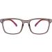 ADEWU Children's Blue Light Filter Glasses - TR90 Anti-Tiredness Rectangular Frame for Boys & Girls (Dark Gray/Red) - Buy Online on GoSupps.com
